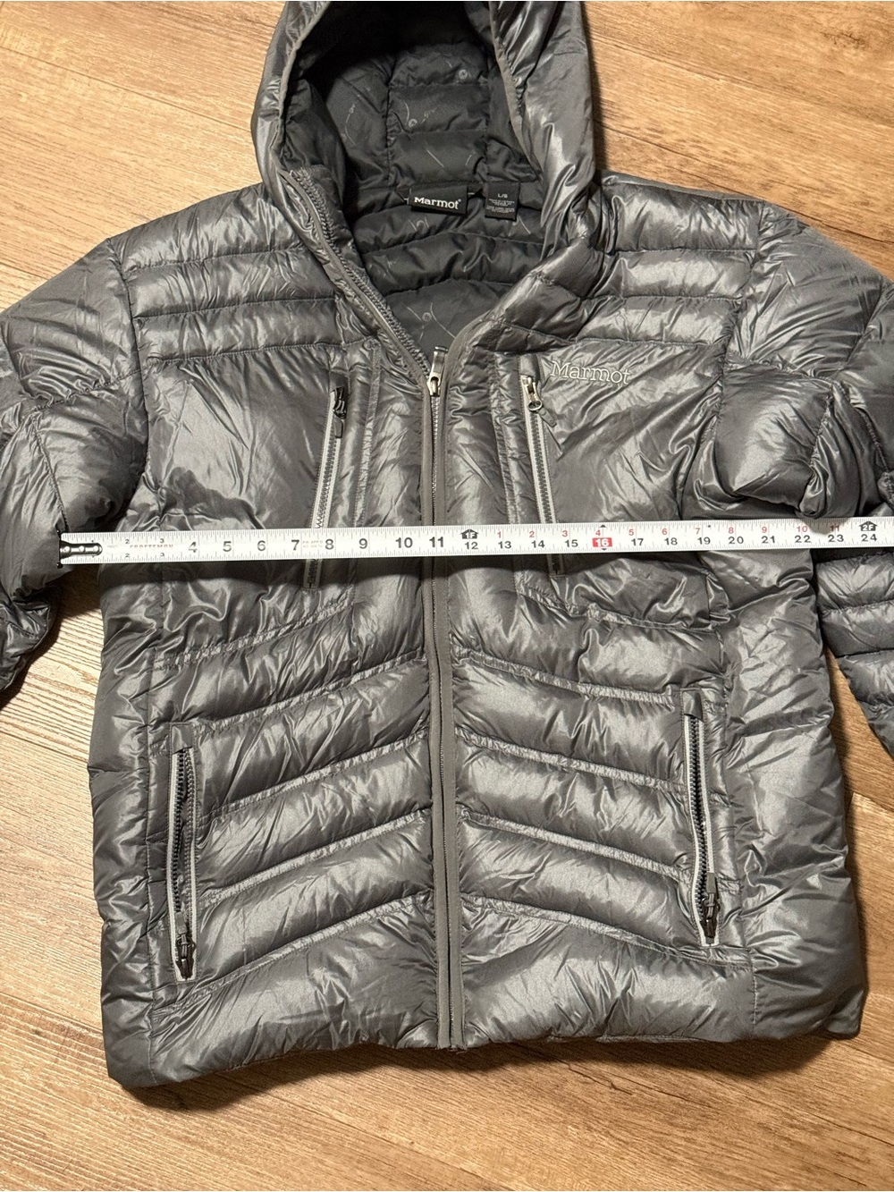 Marmot 650 Fill Down Puffer Jacket Womens Size Large Gray Lightweight Outdoors - Picture 5 of 7